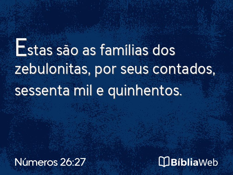 Números 26:27 em imagem para compartilhar