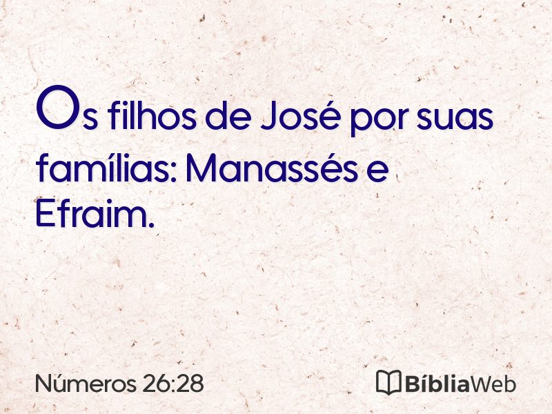 Números 26:28 em imagem para compartilhar