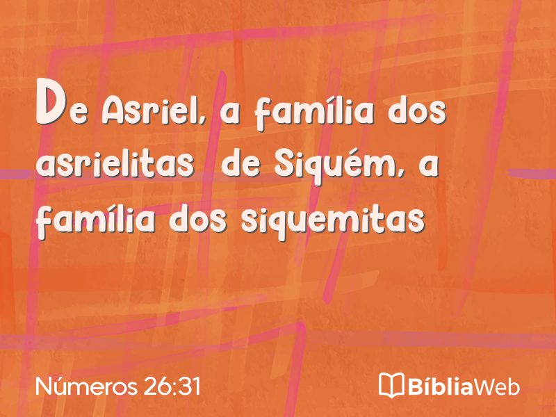 Números 26:31 em imagem para compartilhar