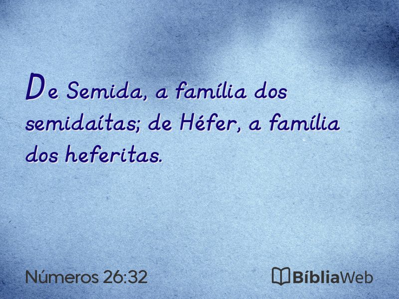 Números 26:32 em imagem para compartilhar