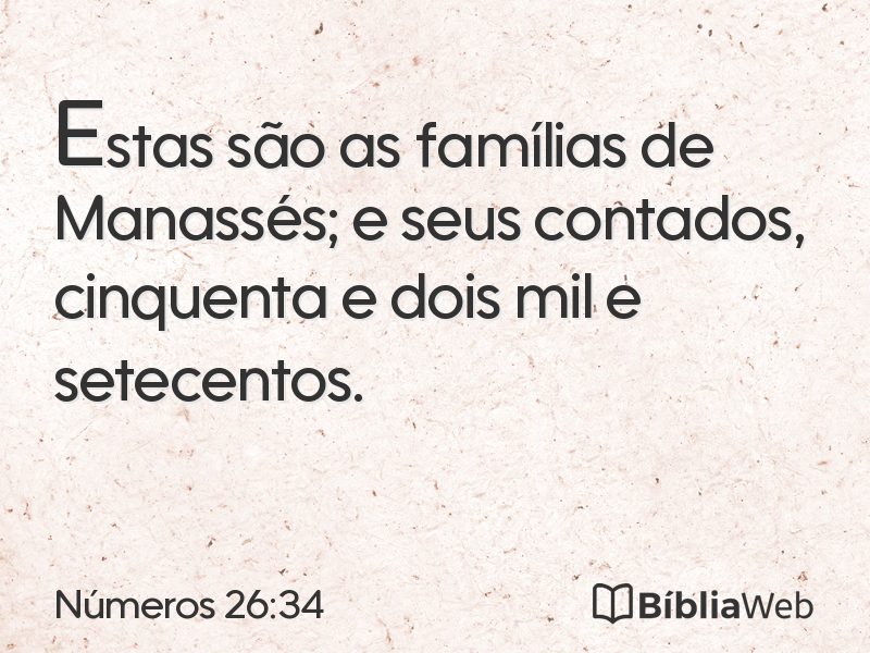 Números 26:34 em imagem para compartilhar