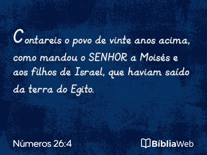 Números 26:4 em imagem para compartilhar