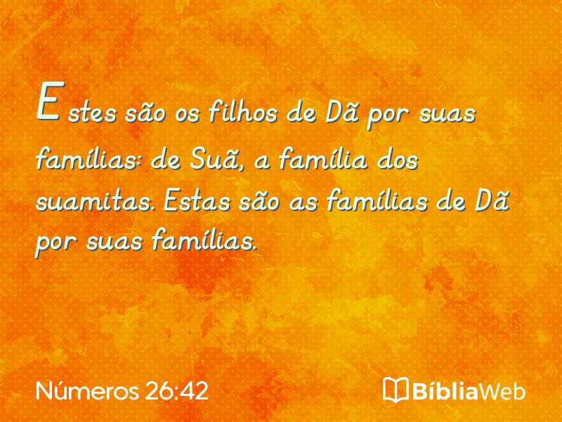 Números 26:42 em imagem para compartilhar