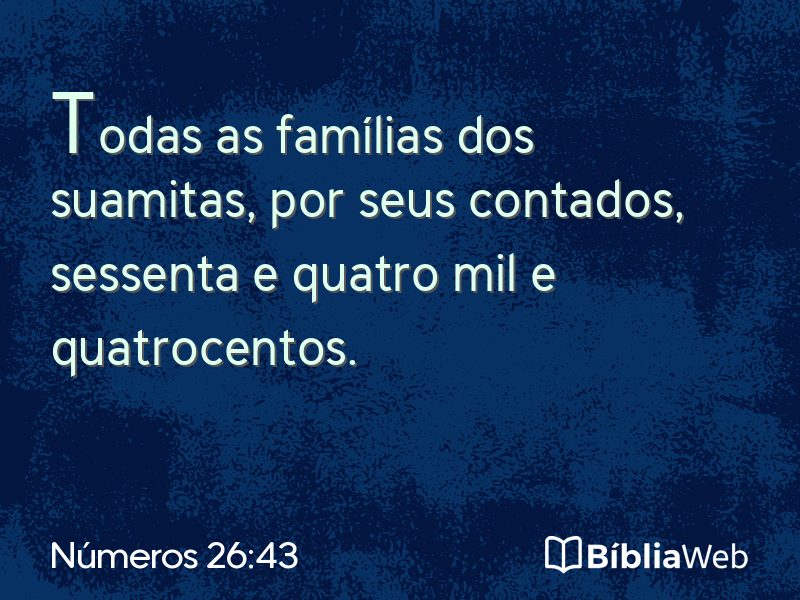 Números 26:43 em imagem para compartilhar