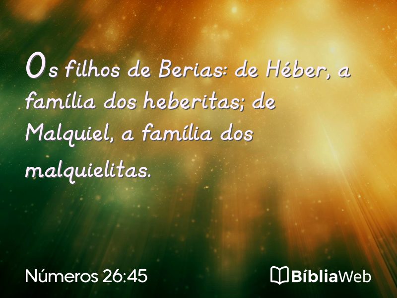 Números 26:45 em imagem para compartilhar