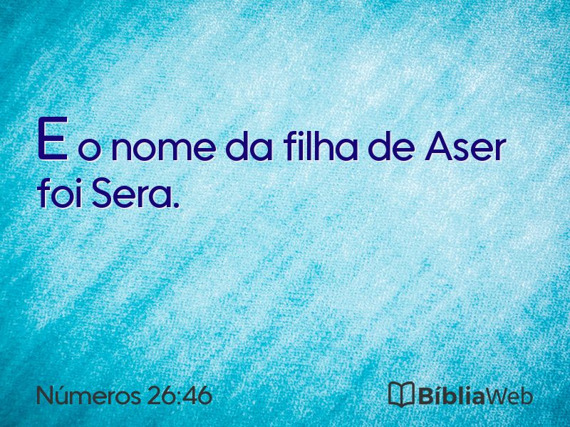 Números 26:46 em imagem para compartilhar