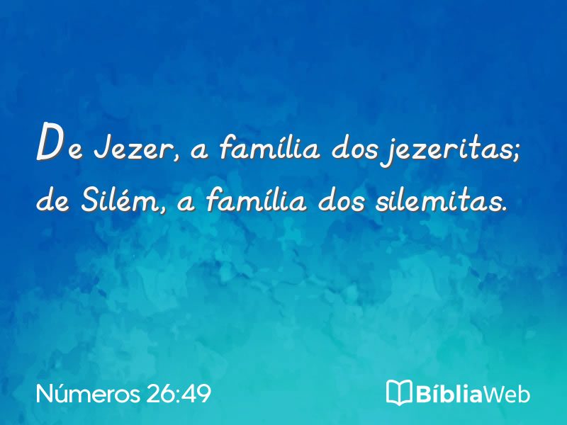 Números 26:49 em imagem para compartilhar