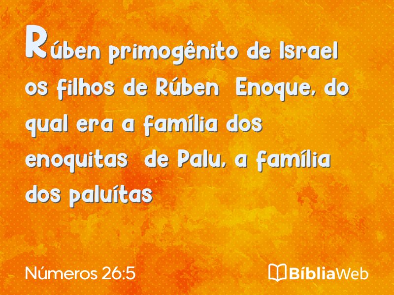 Números 26:5 em imagem para compartilhar