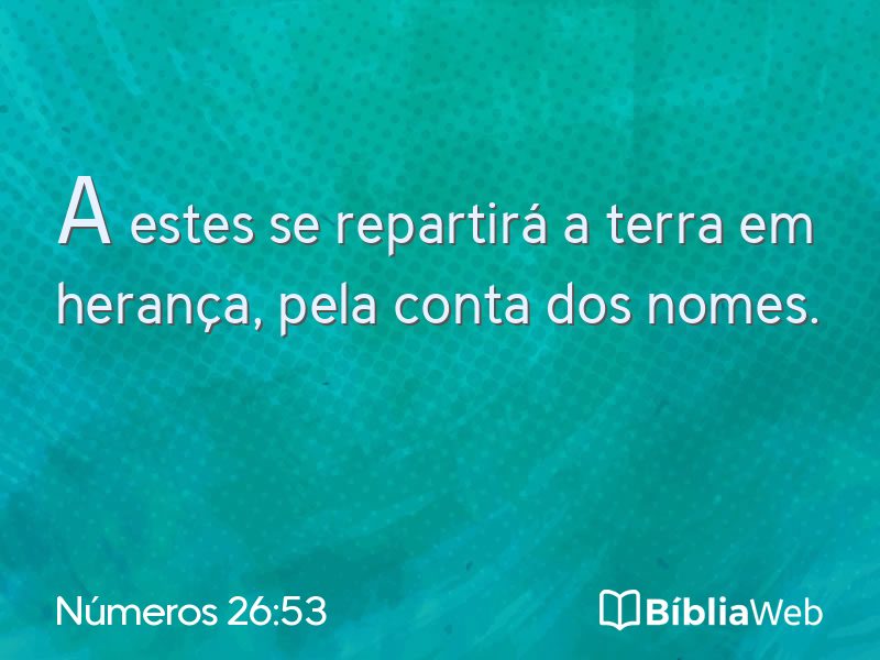 Números 26:53 em imagem para compartilhar