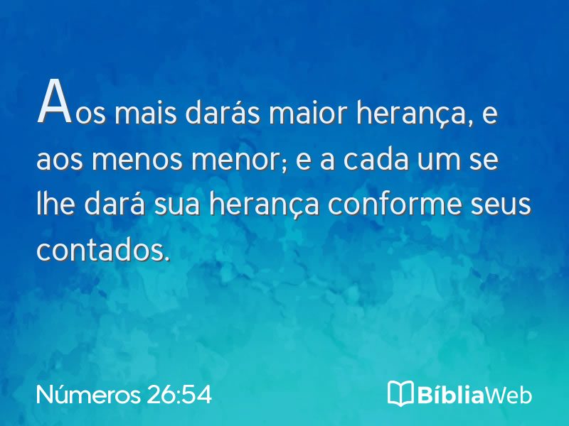 Números 26:54 em imagem para compartilhar
