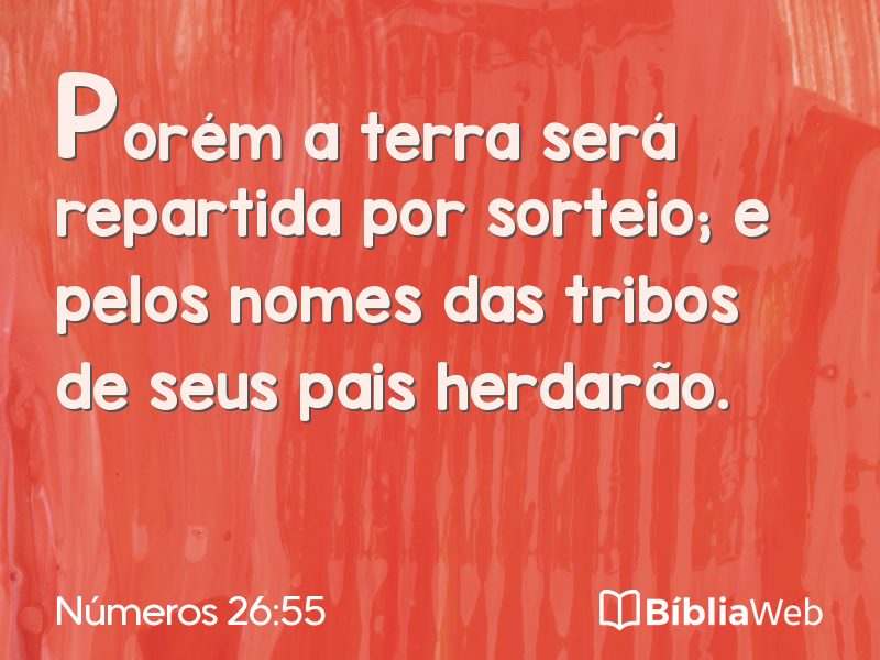 Números 26:55 em imagem para compartilhar