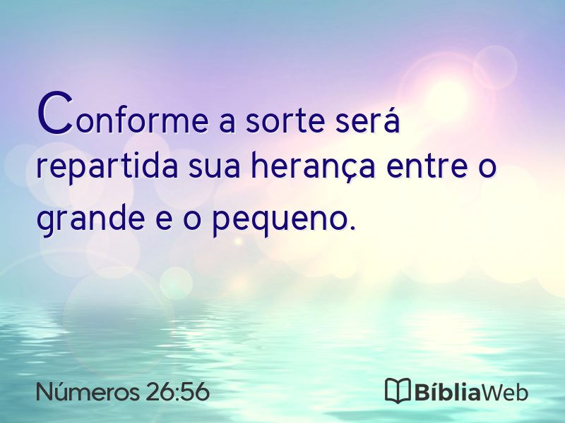 Números 26:56 em imagem para compartilhar