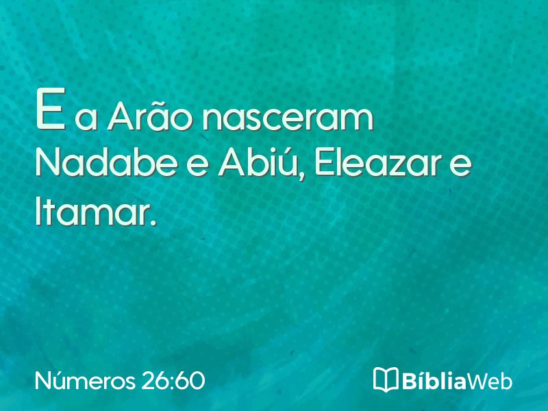 Números 26:60 em imagem para compartilhar