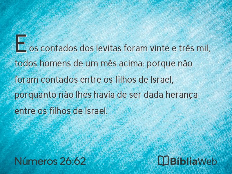 Números 26:62 em imagem para compartilhar