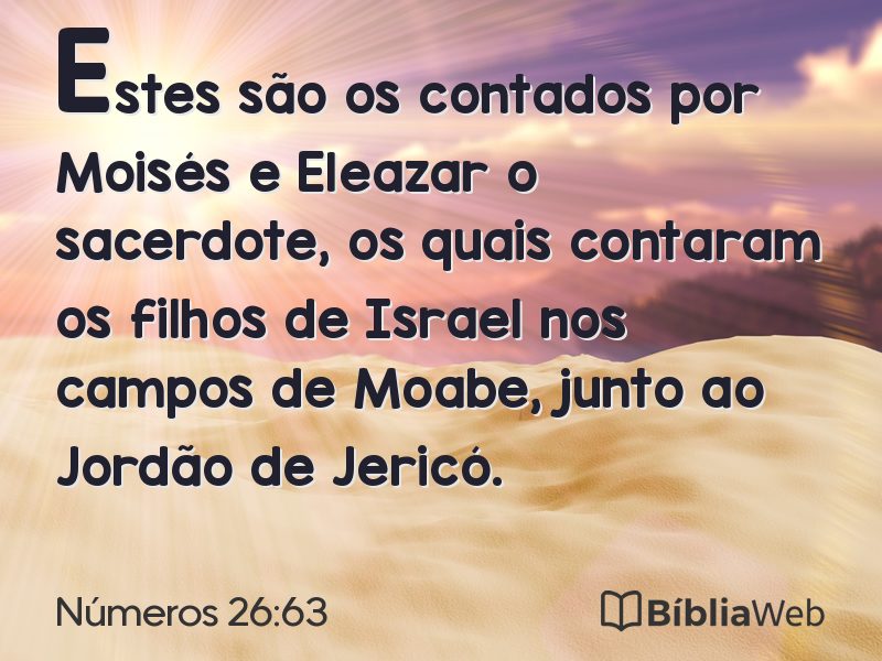Números 26:63 em imagem para compartilhar