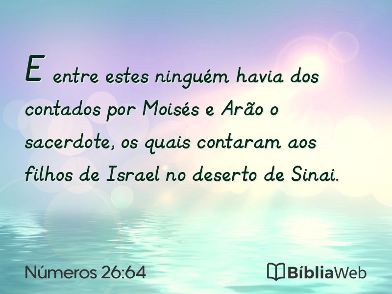 Números 26:64 em imagem para compartilhar