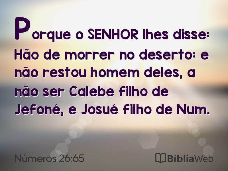 Números 26:65 em imagem para compartilhar