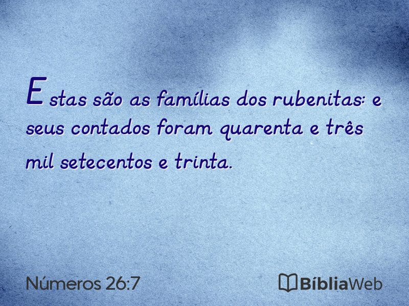 Números 26:7 em imagem para compartilhar