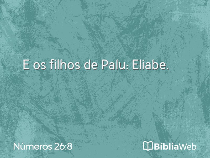 Números 26:8 em imagem para compartilhar