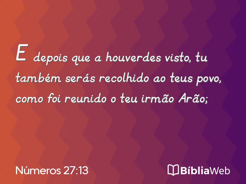 Números 27:13 em imagem para compartilhar
