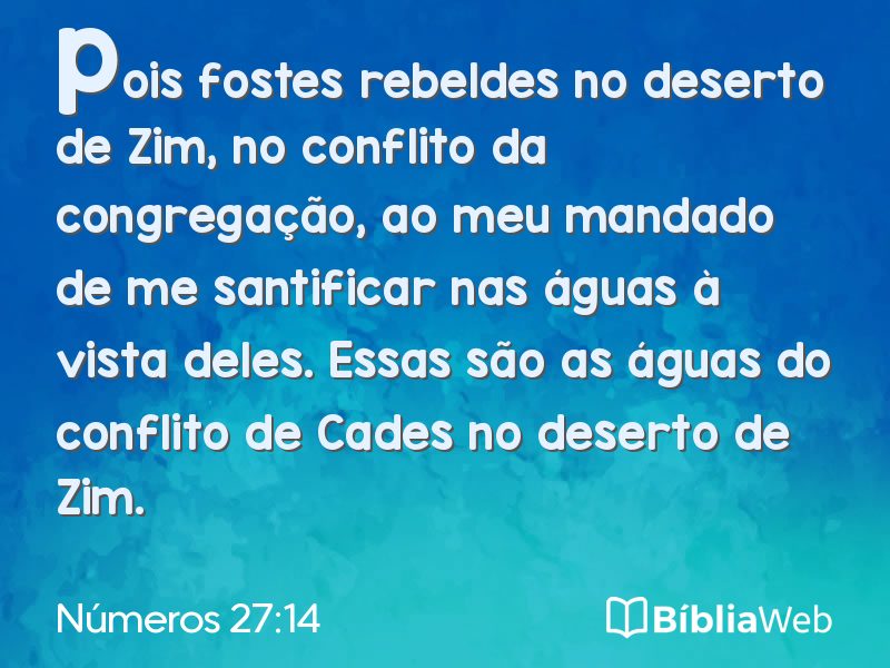 Números 27:14 em imagem para compartilhar