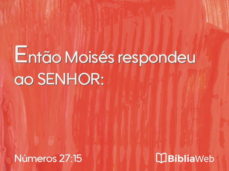 Números 27:15 em imagem para compartilhar