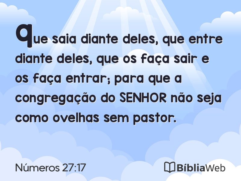Números 27:17 em imagem para compartilhar