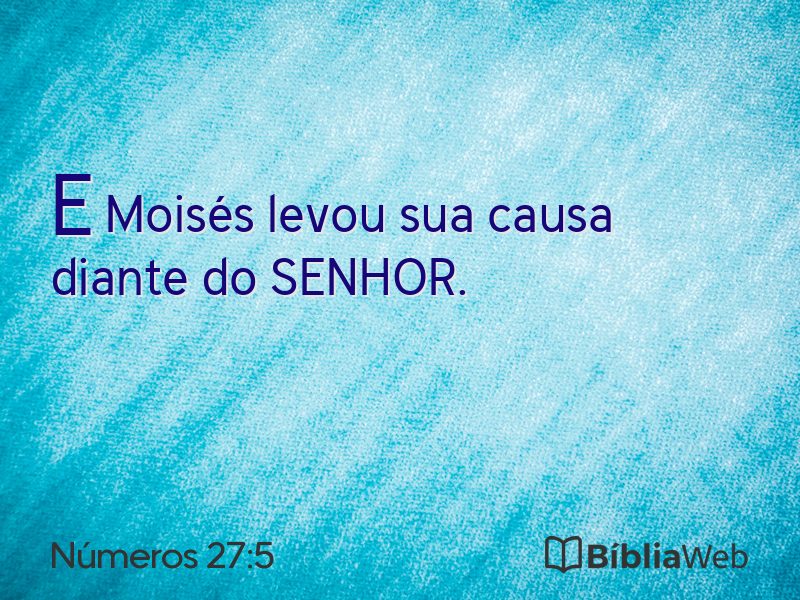 Números 27:5 em imagem para compartilhar