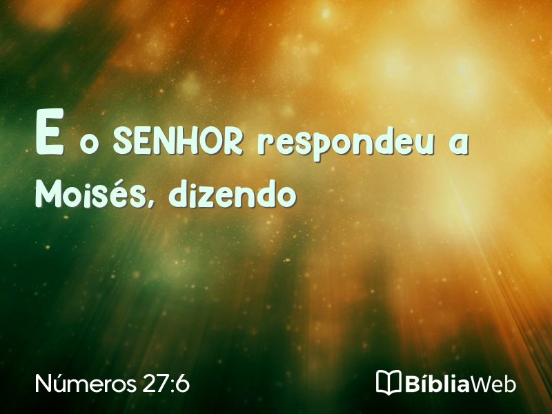 Números 27:6 em imagem para compartilhar
