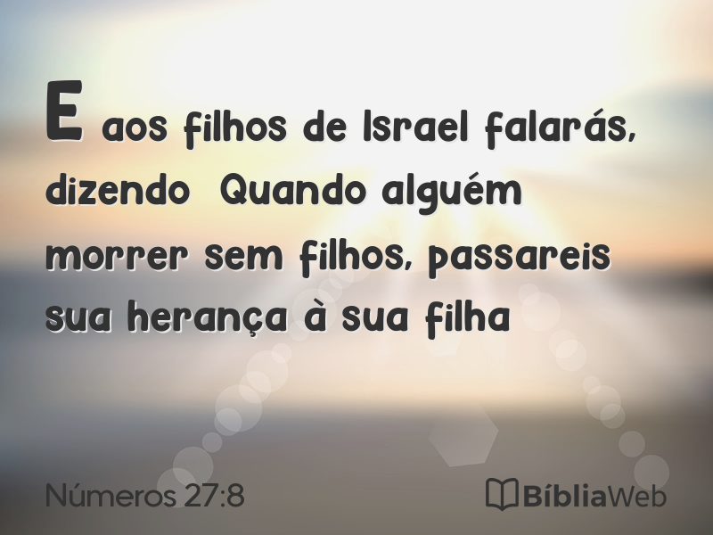 Números 27:8 em imagem para compartilhar