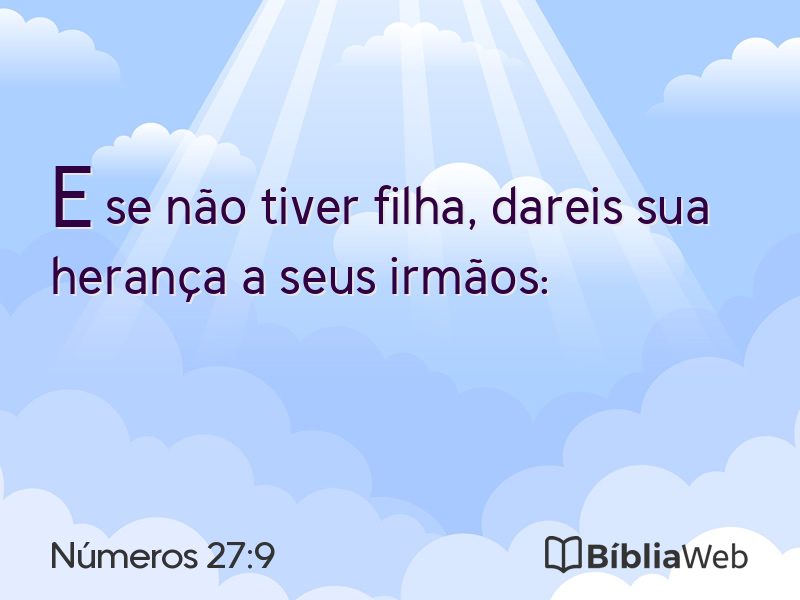Números 27:9 em imagem para compartilhar