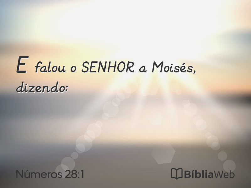 Números 28:1 em imagem para compartilhar