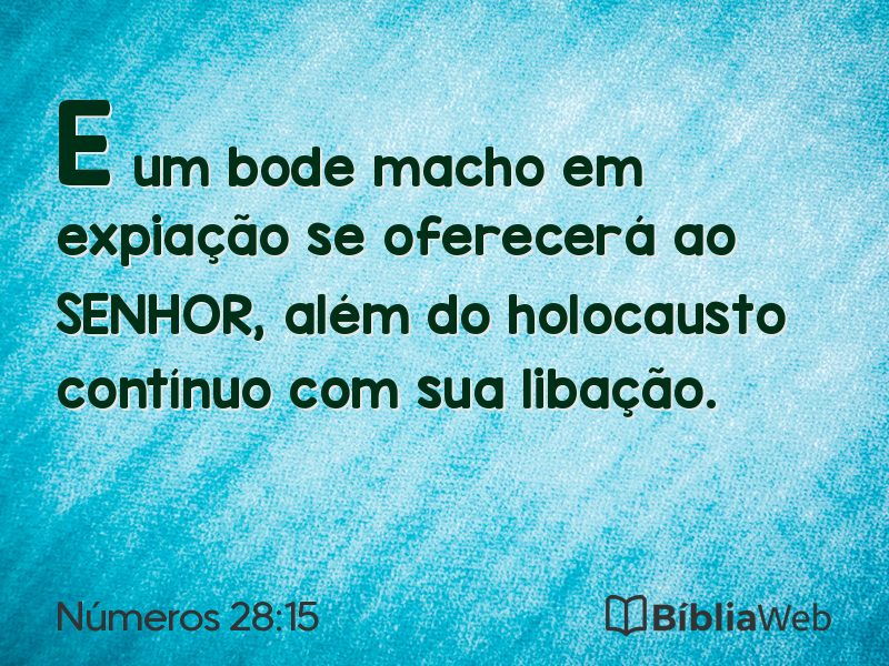 Números 28:15 em imagem para compartilhar