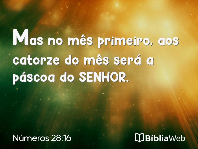 Números 28:16 em imagem para compartilhar