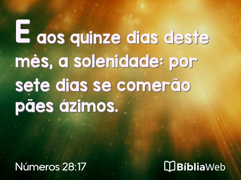 Números 28:17 em imagem para compartilhar
