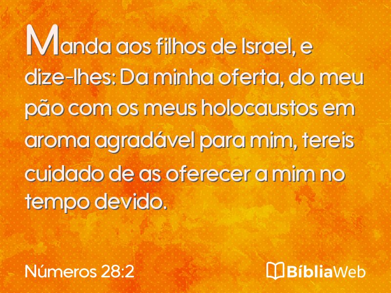 Números 28:2 em imagem para compartilhar