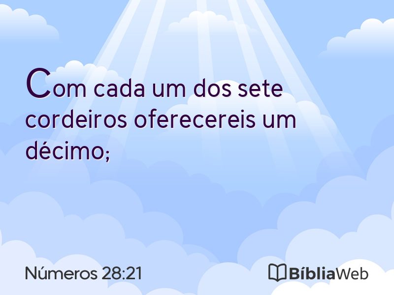 Números 28:21 em imagem para compartilhar