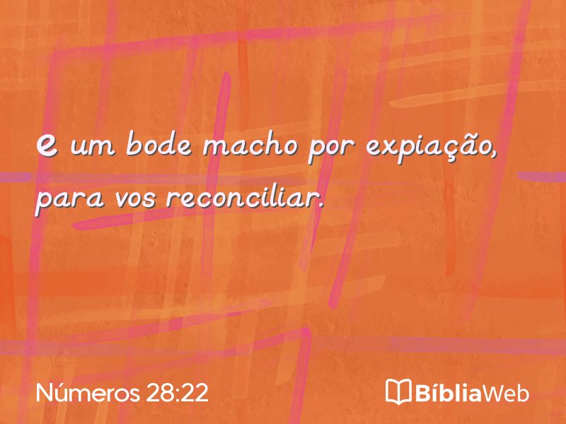 Números 28:22 em imagem para compartilhar