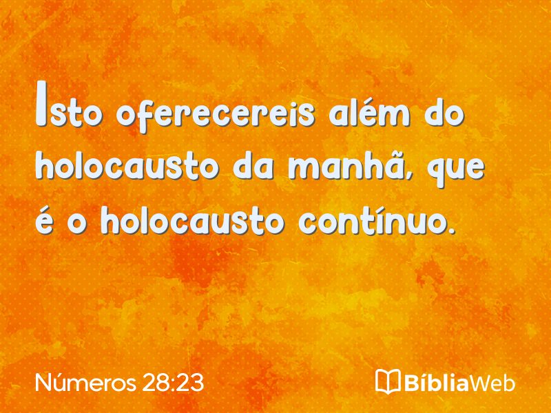 Números 28:23 em imagem para compartilhar