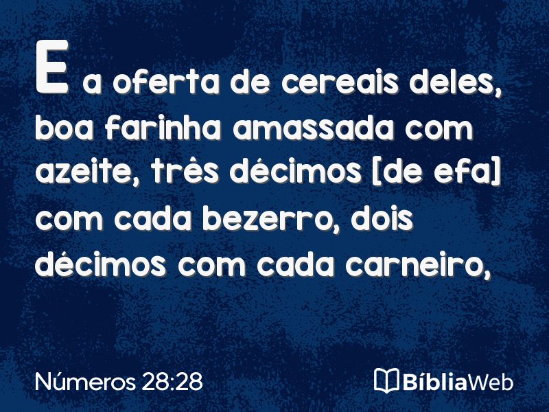Números 28:28 em imagem para compartilhar