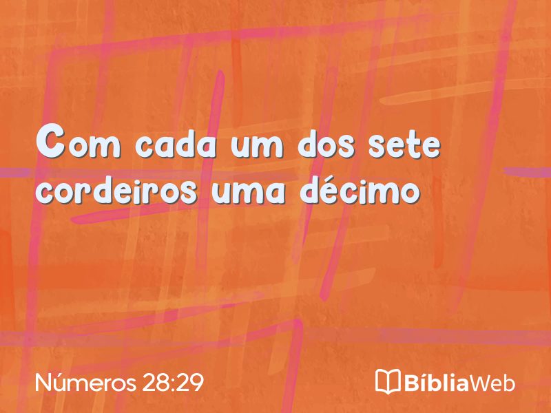 Números 28:29 em imagem para compartilhar