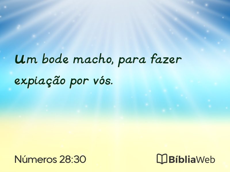 Números 28:30 em imagem para compartilhar