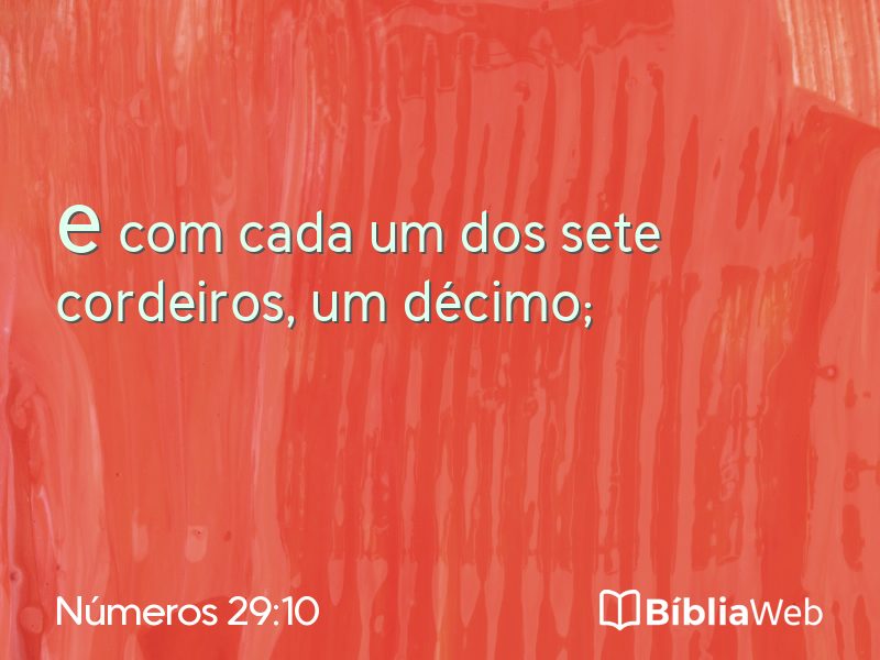 Números 29:10 em imagem para compartilhar
