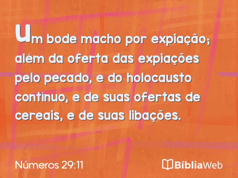 Números 29:11 em imagem para compartilhar