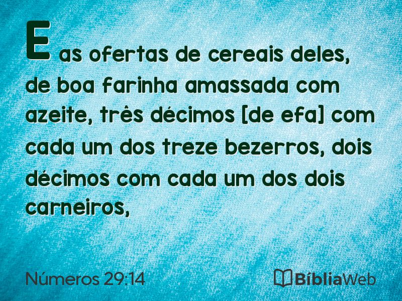 Números 29:14 em imagem para compartilhar