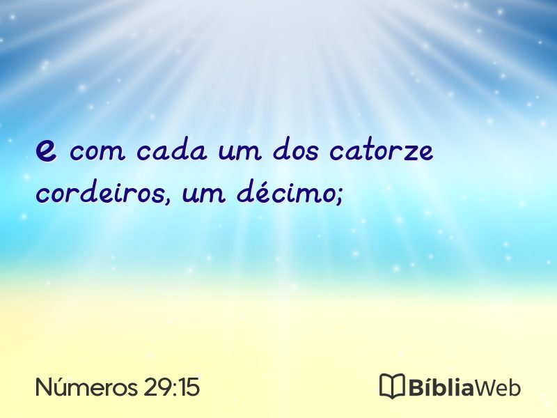 Números 29:15 em imagem para compartilhar