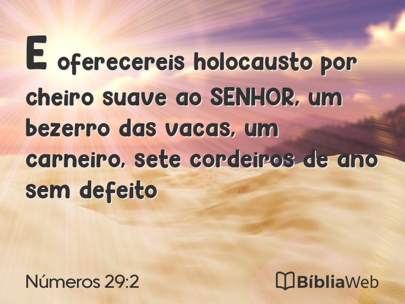 Números 29:2 em imagem para compartilhar