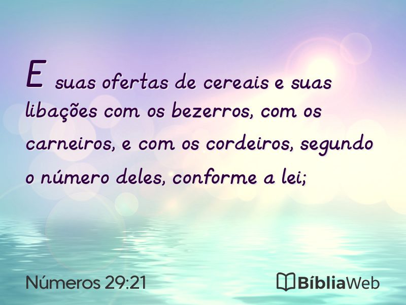 Números 29:21 em imagem para compartilhar