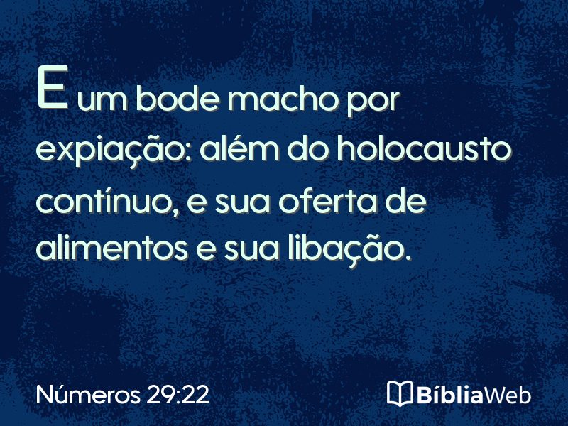 Números 29:22 em imagem para compartilhar