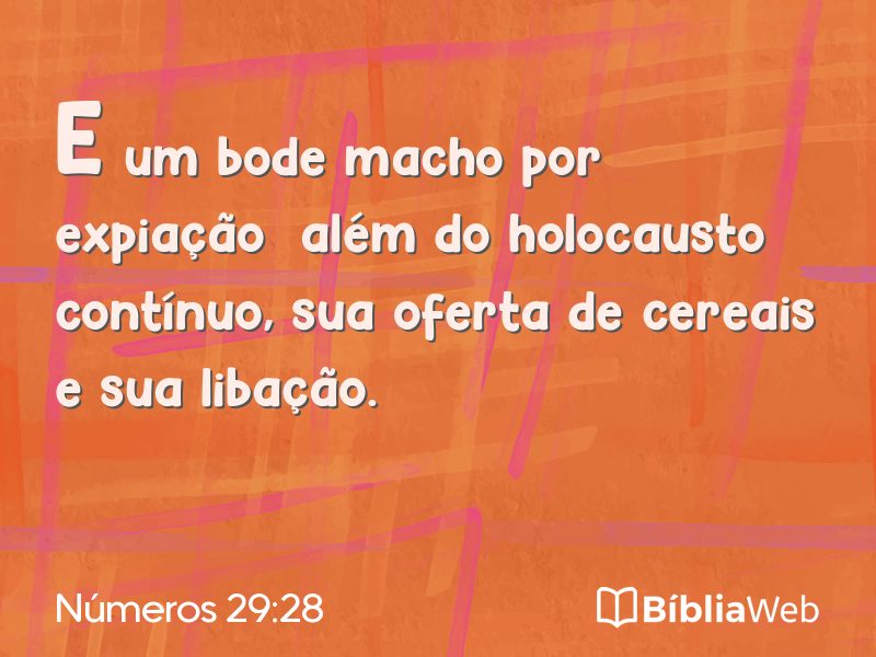 Números 29:28 em imagem para compartilhar